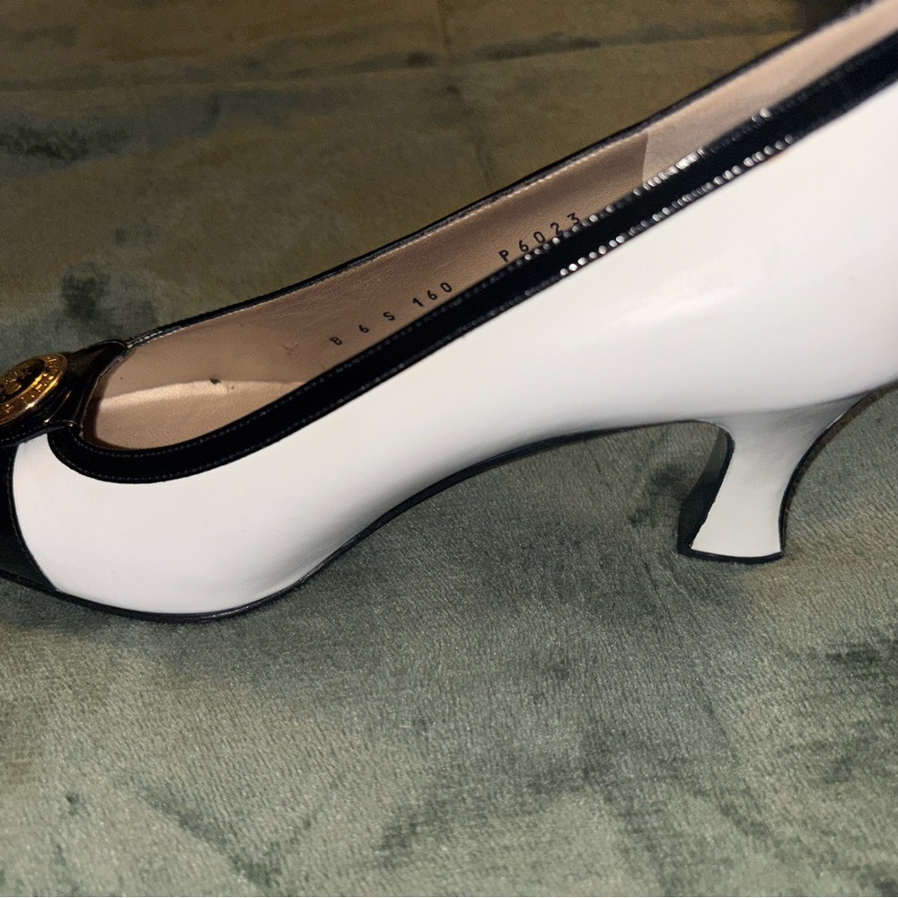 Elegant White and Black Women's Heels